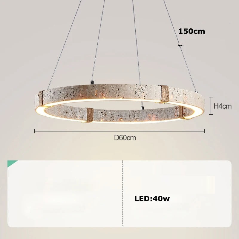 Rome™ | Chandelier made of stone and steel