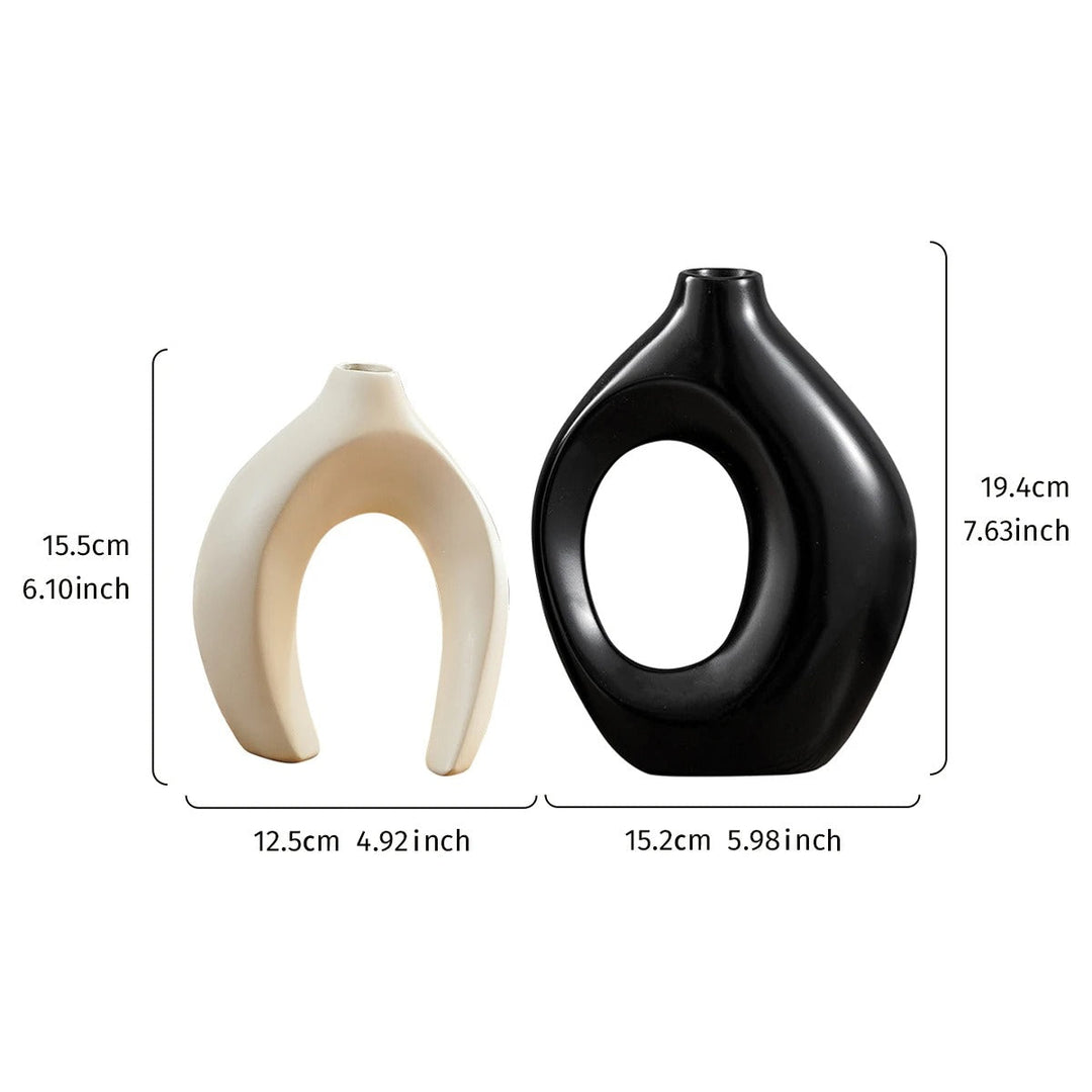 Moro™ | Bohemian Geometric Ceramic Vase Set