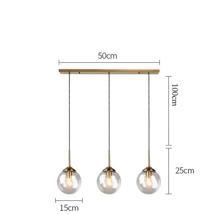 Jovian™ | Elegant glass globe pendant light