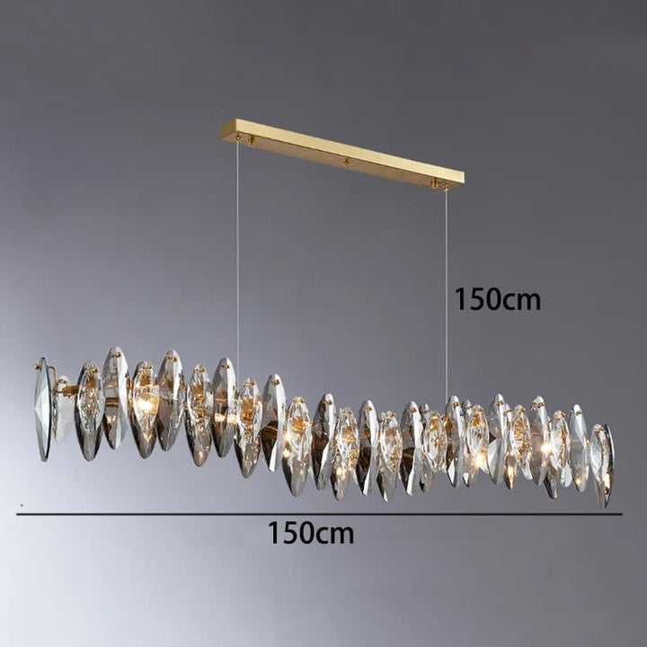 Hira™ | Wave Crystal Dining Chandelier