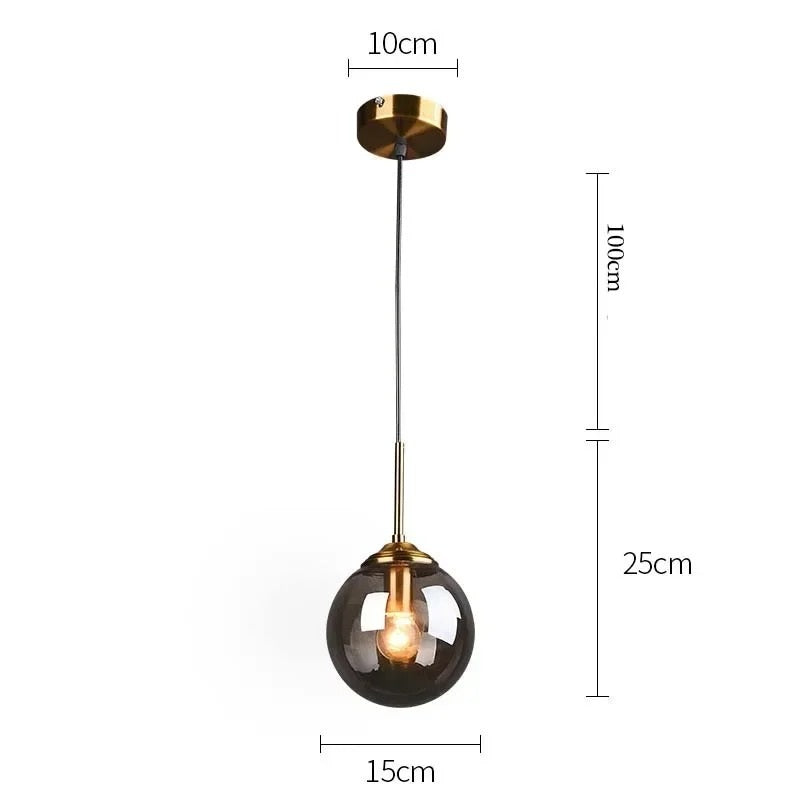 Jovian™ | Elegant glass globe pendant light