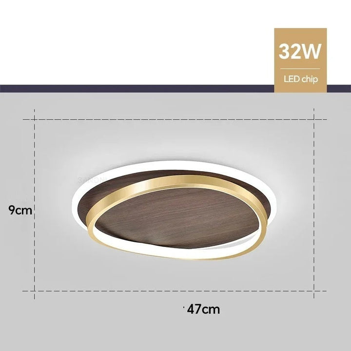 Kaia™ | Walnut LED Ceiling Light