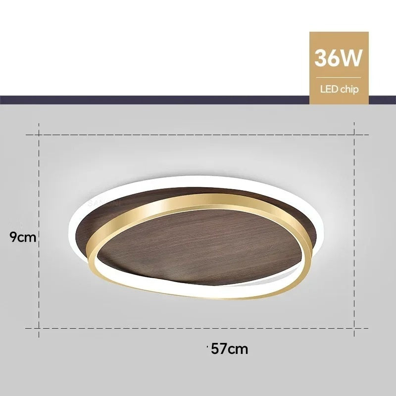 Kaia™ | Walnut LED Ceiling Light
