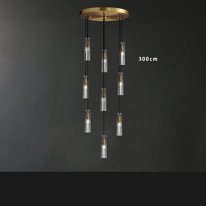 Yara™ | Luxurious copper crystal pendant light