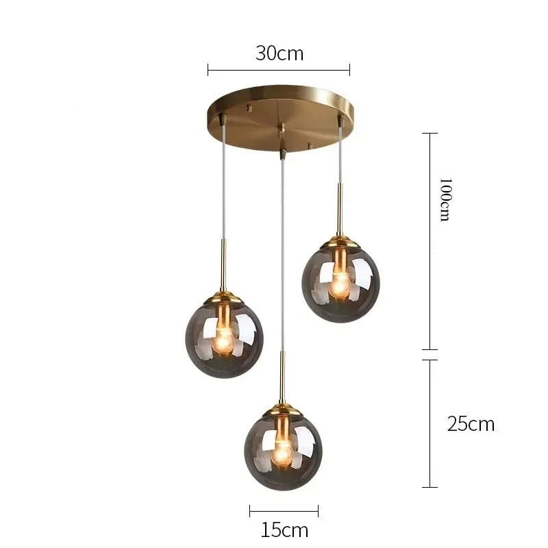 Jovian™ | Elegant glass globe pendant light