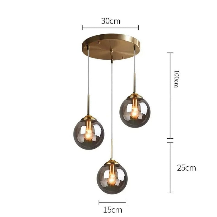 Jovian™ | Elegant glass globe pendant light