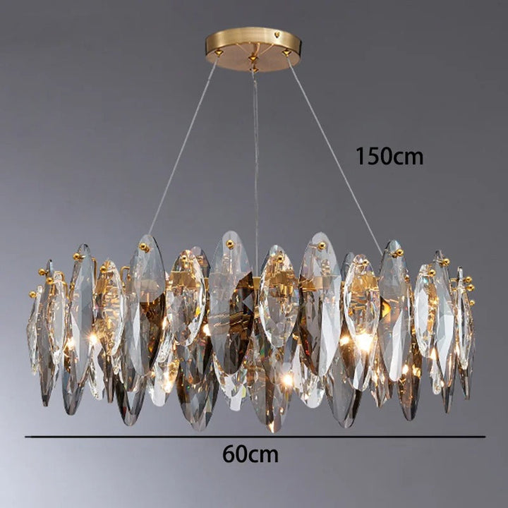 Hira™ | Wave Crystal Dining Chandelier