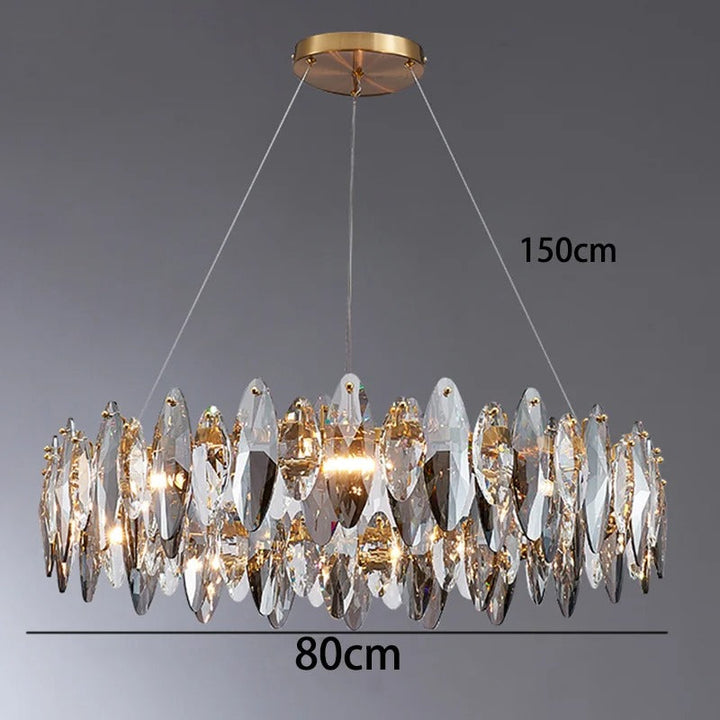 Hira™ | Wave Crystal Dining Chandelier