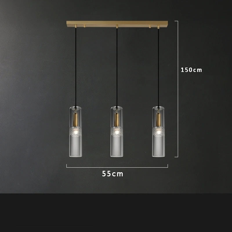 Yara™ | Luxurious copper crystal pendant light