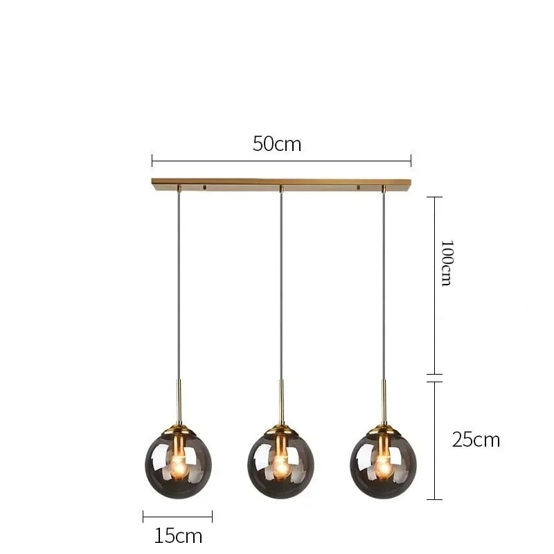 Jovian™ | Elegant glass globe pendant light