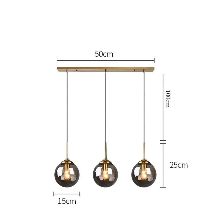 Jovian™ | Elegant glass globe pendant light