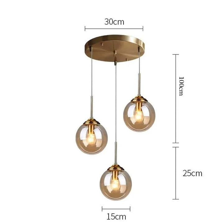 Jovian™ | Elegant glass globe pendant light