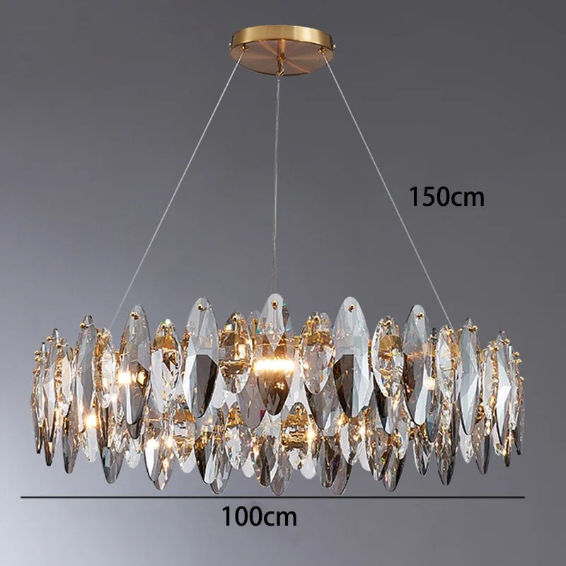 Hira™ | Wave Crystal Dining Chandelier