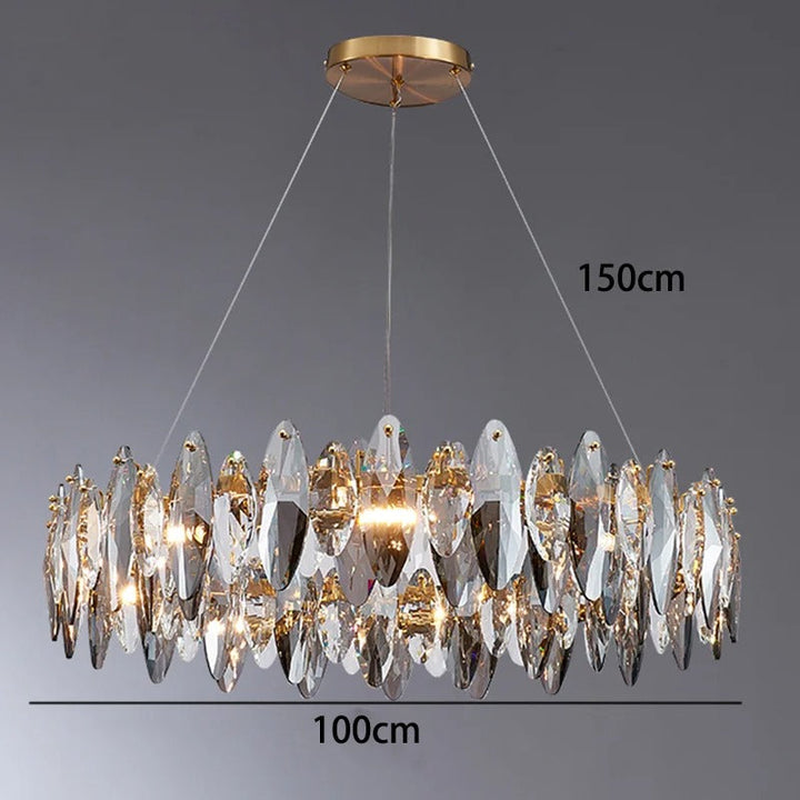 Hira™ | Wave Crystal Dining Chandelier