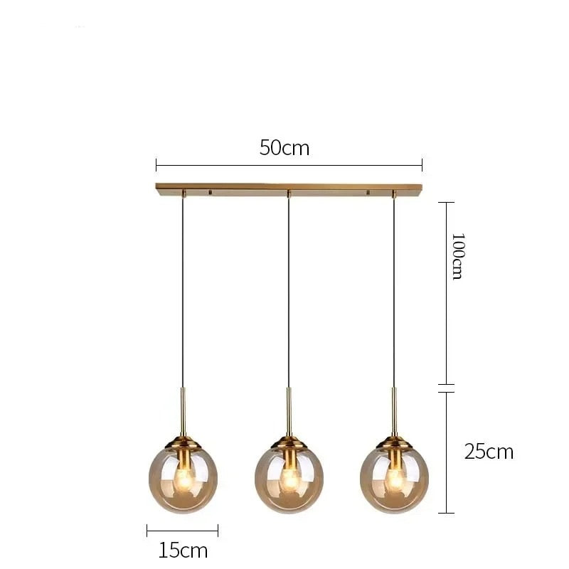 Jovian™ | Elegant glass globe pendant light