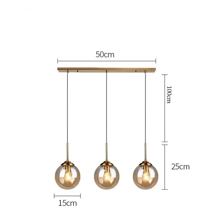 Jovian™ | Elegant glass globe pendant light