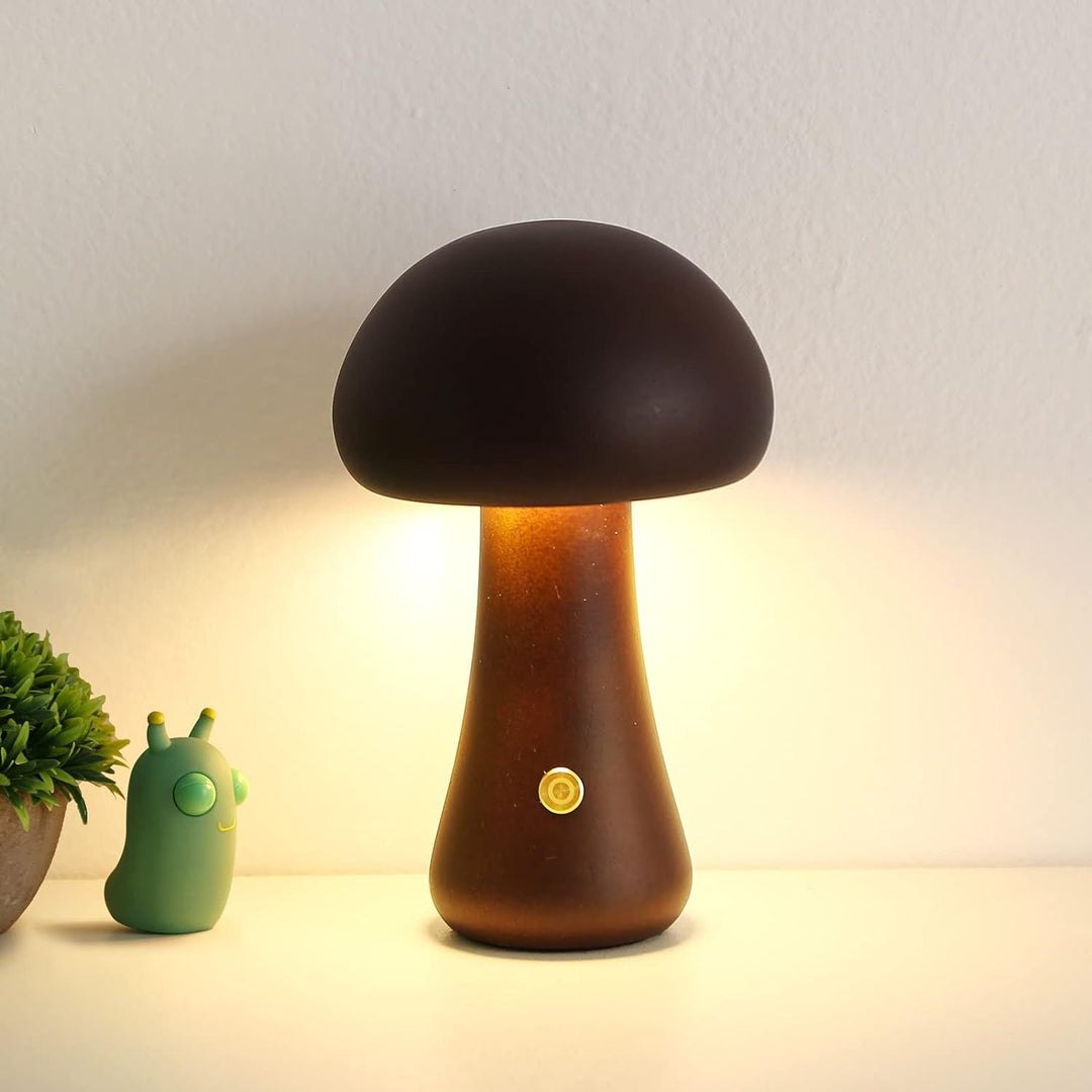 Oskar™ | Mushroom table lamp made of natural wood