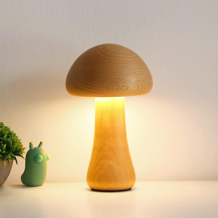 Oskar™ | Mushroom table lamp made of natural wood