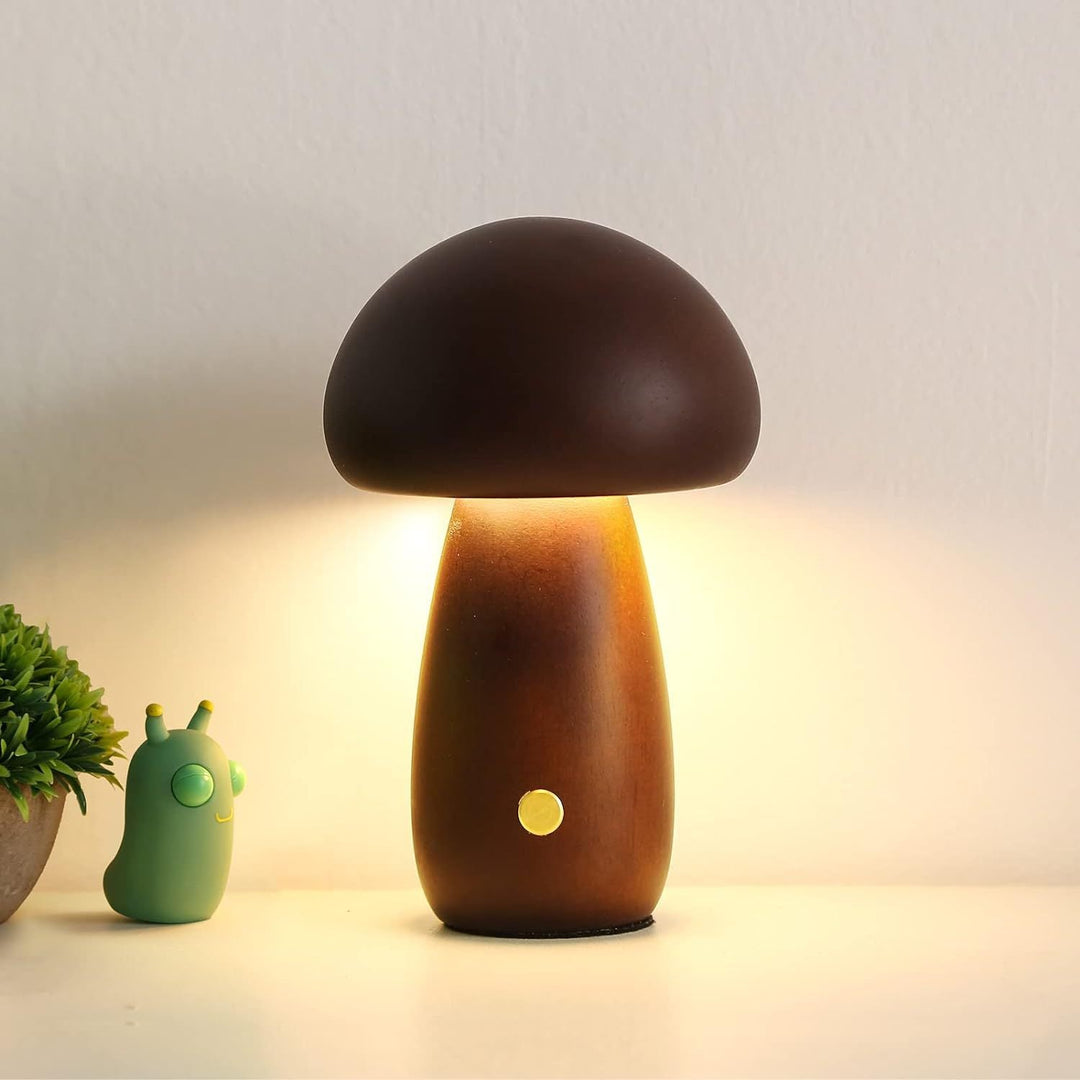 Oskar™ | Mushroom table lamp made of natural wood