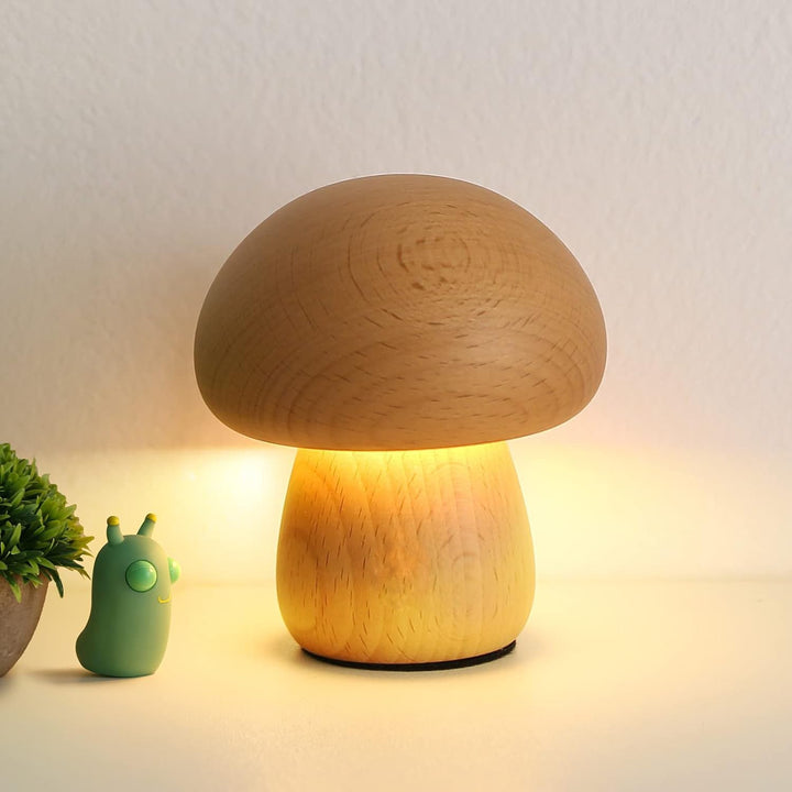 Oskar™ | Mushroom table lamp made of natural wood