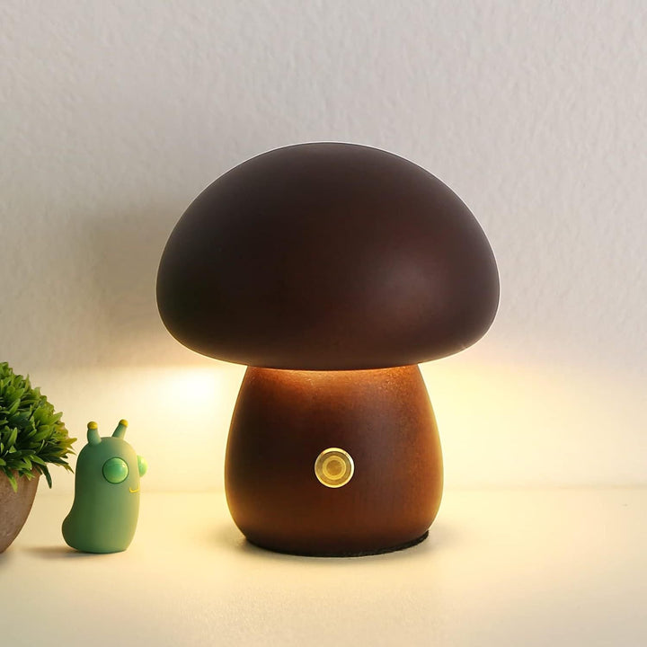 Oskar™ | Mushroom table lamp made of natural wood