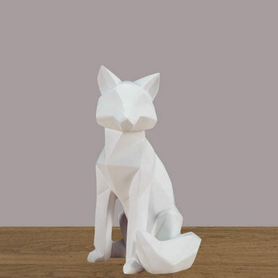 Amara™ | Geometric Fox Family Sculpture