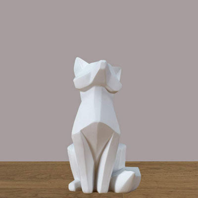 Amara™ | Geometric Fox Family Sculpture